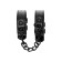 Toyfa Theater, black handcuffs, PU skin, 26.5 cm