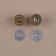 Furniture for bag No. 3, set 4 objects, carbine - 2 pcs, chain, buttons, metal, golden