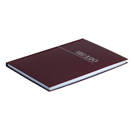 A4 accounting book, 120 sheets in the Bordeaux cage, hard cover, glossy lamination, offset block-1