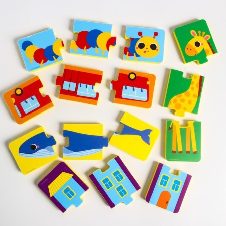 Soft puzzle for babies "Fun Logic", 5 puzzles, species mix, crumb I-5