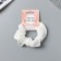 Hair elastic band "orbit" elite stripes tenderness, 10 cm, white