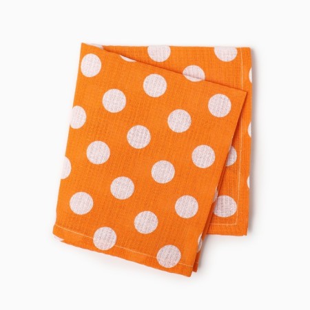 Towel 35x60cm peas, orange, waffle, 120 g/m, HL100%-4