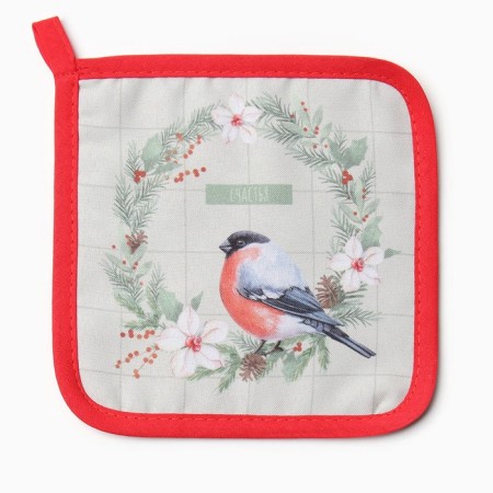 Set of kitchen. Dolyana "Bullfinch": mittens 20x28 cm, severity 17x17 cm, 35% HL, 65% PE-3