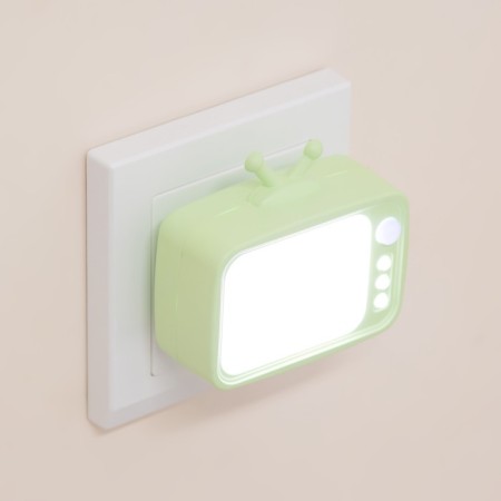 Nightlight "TV" LED Green 7x7x6.5 cm-4