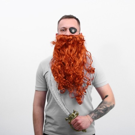Carnival set "Red", beard, saber, rim-2
