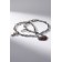 Bracelets "Demetrons" halves of the heart with keys, red color in silver, 17 size