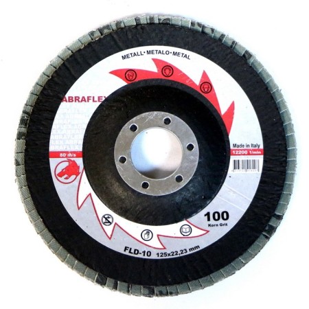 Circle of petal end Abraflex FLD-10, P100, 125 x 22.2 mm
