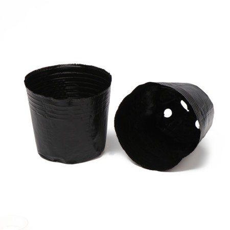 Polyethylene pots for seedlings, 800 ml, 11 × 11 × 10 cm, thickness 50 μm, black, Greengo-4
