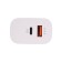 Network charger PERO TC05, USB, USB-C, 3 A, fast charging, white