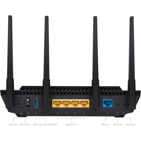 Wireless ASUS RT-AX58U AX3000 10/100/1000Base-TX Black-6