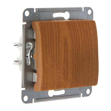 Glossa switch Sche GSL000511, 10 A, 1 key, hidden, oak color