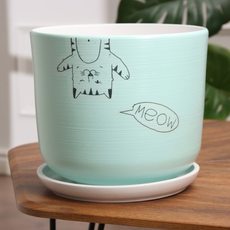 Flower pot "Myun" 9.5 l, green-5