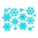 A set of snowflakes for decor, counting material, turquoise color