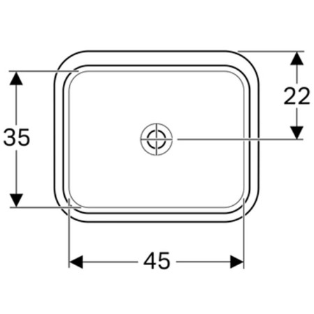 GEBERIT VARIFORM sink 500.762.01.2, 53 x 40 cm, without opening for the mixer, white color 743831-3