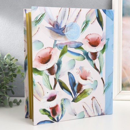 Photo album on 10 magnetic sheets 23x28 cm, int. spiral "Flora Art" bells-1
