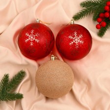 Set of balls plastic D-10 cm, 3 pcs 