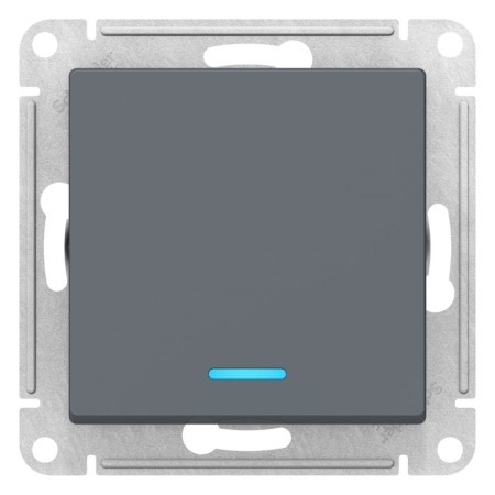 Switch SE AtlasDesign, 10 A, 1 key, with backlight, CX.1A, mechanism, Colorflower color