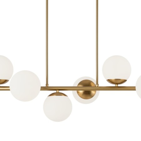 Suspended lamp Freya Fr5199PL-08BS Zing, 1040x130x700 mm, E27, 8x60W, brass color-2