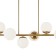 Suspended lamp Freya Fr5199PL-08BS Zing, 1040x130x700 mm, E27, 8x60W, brass color