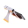 Luazon phone stand, folding, reinforced, adjustable height, white/orange