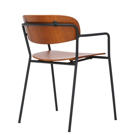 Chair with armrests TorFrid, 550 × 520 × 770 mm, nut color-7