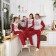 Pajama New Year's Women's KAFTAN "X-MAS", white/red color, size 40-42