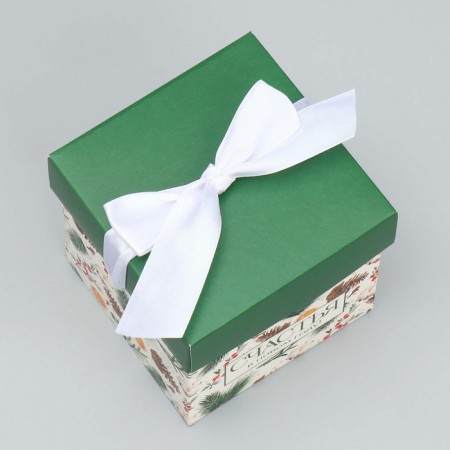 Folding box "New Year's branches", 10 x 10 x 10 cm, New Year-1