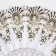Fan plastic, textile "Greece" mix 22 cm