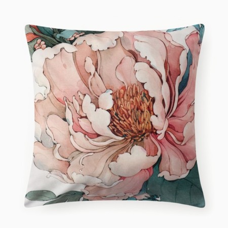 Case on the pillow Ethel "Peony", 40*40 cm, 100 p/e, velor