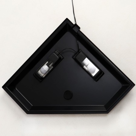 Aquarium "Delta" corner with a lid, 100 liters, 55 x 55 x 39.5/45.5 cm, black-2