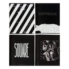 A notebook of 96 sheets in Calligrata Black and White, covered cartoon, OFSET block, mix