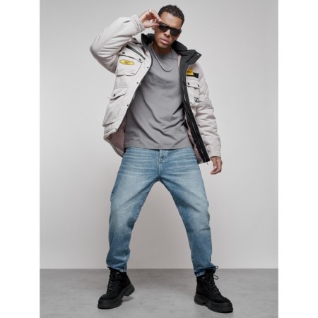 Male jacket, size 56, gray color-16