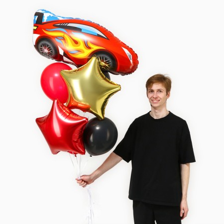 Set of balls "Racing", foil, latex, 7 pcs.-2