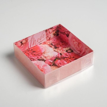 Confectionery packaging, boxing box with PVC lid, “you”, 12 x 12 x 3.5 cm-2