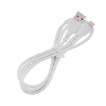 Cable Borofone BX51, Lightning - USB, 2.4 A, 1 m, PVC braid, white-3