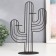 Decor metal, glass "Cactus" black 19x5.5x27 cm