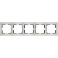 Рамка на 5 постов  WL03-Frame-05-ivory, цвет слоновая кость