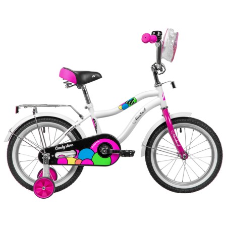 Bicycle 16 "Novatrack Candy, white color