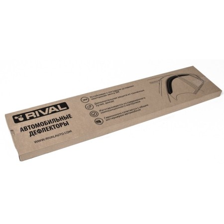 Window deflectors, Rival, Renault Logan 2014-N.V., leaf PMMA, 4pcs., 34702001-4