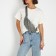 Lightning waist bag, gray color