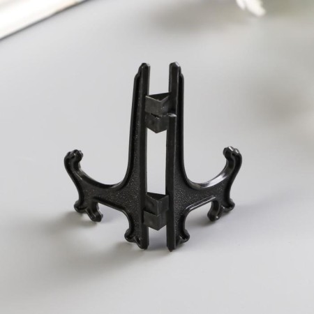 Plastic plastic stand 7.5 cm black, for plates 7-10 cm-1