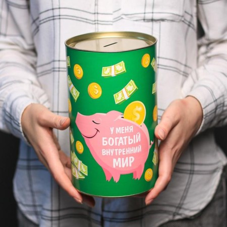 Копилка XXL «Денег много не бывает», 20 х 12,5 см-5