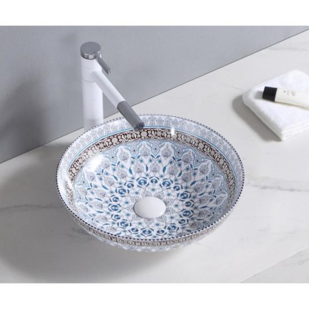 Sink "Marrakesh" 1008, d = 405 mm, without overflow, without opening for the mixer, white-4