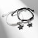 Bracelets "Demetrons" stars, love, black and white color