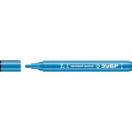 Zubrov marker MM-400 06332-7, chalk, round, 2 mm, blue-1