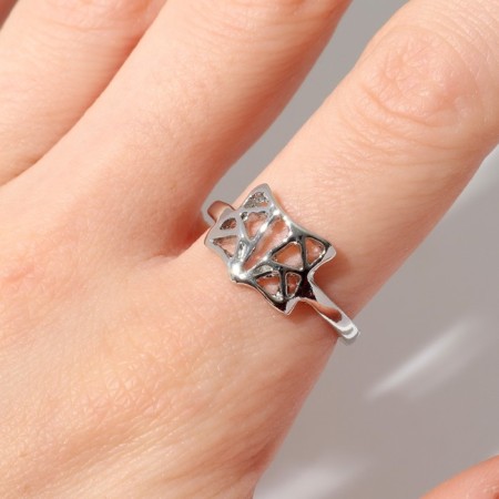 The ring "Fox" is the edge, the color is silver, dimensionless-1