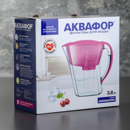 Aquaphor-Akvamarin filter-kuvshin, 3.8 l, pink color-4
