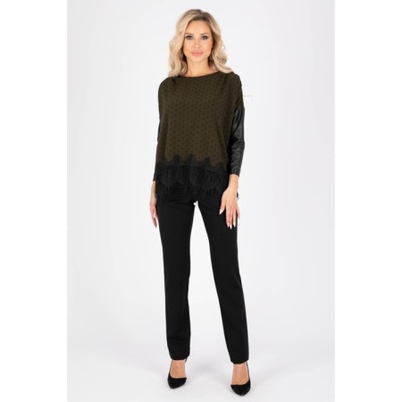 Female blouse, size 48, khaki color-5