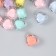 Plastic beads "heart with colored middle" gloss mix 20 g 1.2x1.2x0.8 cm