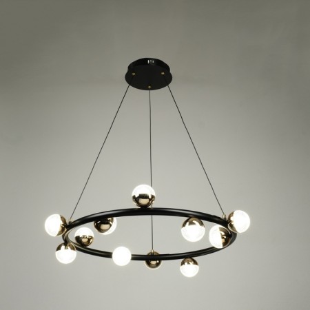 Lamp with PDD "Ricardo" 12xLD 40W black and gold 75x75x16-116 cm-1